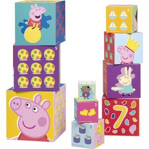 Bambolino Toys - Peppa Pig Stapelkubus - stapelvormen - stapeltoren - baby en peuterspeelgoed