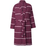 Ulla Popken Ochtendjas  wijnrood / wit