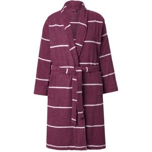 Ulla Popken Ochtendjas  wijnrood / wit