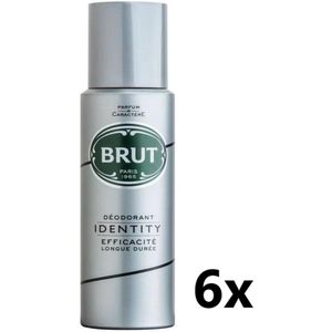 Brut Identity Body Deodorant Spray for Men - 6x200ml
