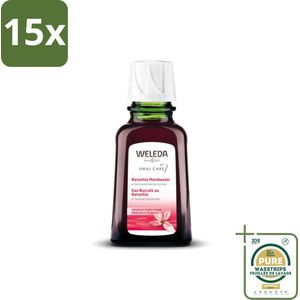15 x WELEDA - Mondwater geconcentreerd - Ratanhia - 50 ml - Grootverpakking - Natuurlijk Mondwater - Mondverzorging - Tandvlees Verzorging - Ratanhia Mondwater - Mondwater Geconcentreerd