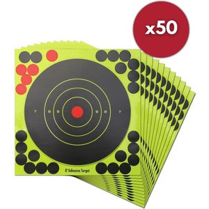 Aerend Zelfklevende Schietschijf Stickers - 50 stuks - 20x20 cm voor BB guns- airsoft of pijl en boog - doelschijven