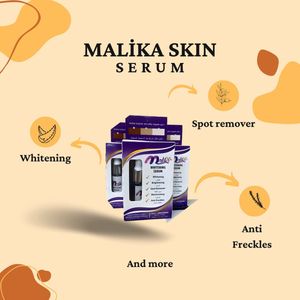 Whitening Serum malika Geavanceerde Whitening Formule rijke Aan Antioxidanten Hydraterende en Voedende Werking Geschikt Voor Alle Huidtypen Vermindert Hyperpigmentatie Egaliseert de Teint Lichte, Snelle Absorptie