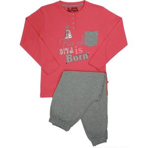Annarebella Meisje Pyjama - 100% Katoen - Rood - Maat 140