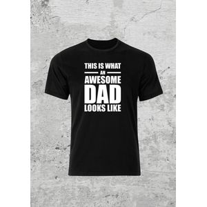 This is what an awesome dad looks like t shirt- vader dag- cadeau - dad - fun shirt- Maat M