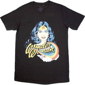 DC Comics Wonder Woman - Rainbow Heren T-shirt - 2XL - Zwart