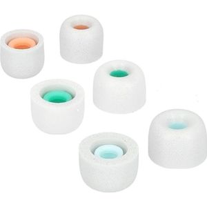 Set van schuimtips voor Sony in-ear Memory Foam oordopjes- Eartips WF-1000XM5 / WF-1000XM4 - 3 paar - 3 maten - Grijs