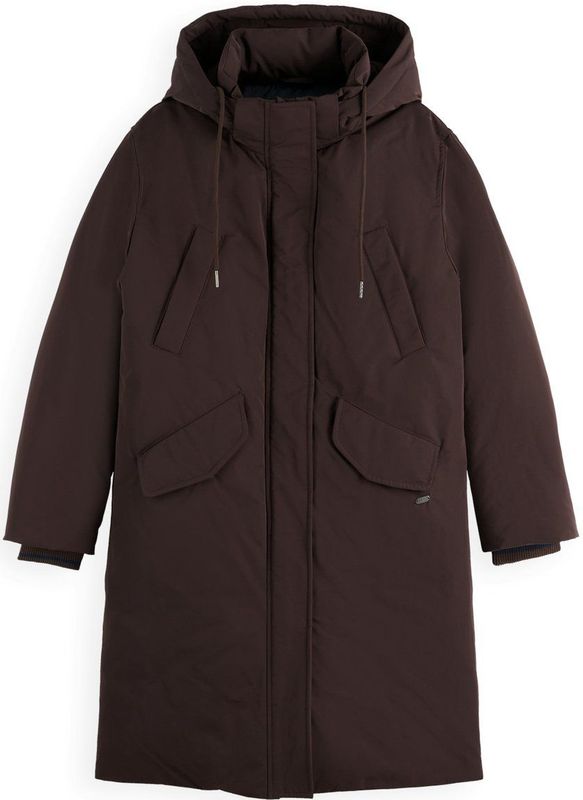 Scotch & Soda - Parka Jas City - Bruin - Dames