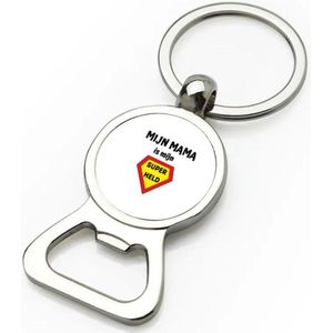 Akyol - mijn mama is mijn superheld flesopener - Moeder - super mama - moeder cadeautjes - moederdag - verjaardag - geschenk - kado - 9 bij 3 cm