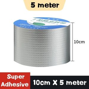 Super Waterdichte Tape – Zelfklevende Butyl Afdichtingstape 10cm x 5m | Dakreparatie, Lekdichting & Isolatietape | Aluminiumfolie Butylrubber | Sterke Hechting, UV-bestendig & Duurzaam
