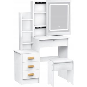 LED MAKE-UP TAFEL MET SPIEGEL ALS CADEAU VOOR VROUWEN BEAUTY CASE + KRUK