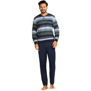 Comte - Heren pyjama - Katoen - Groen blauw gestreept - Maat XL
