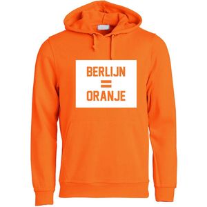 Berlijn is Oranje Hoodie | Nederlands Elftal | EK Duitsland | Unisex | Trui | Sweater | Hoodie | Capuchon | Zwart