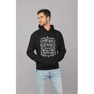 1993 Jaar Zwart Hodie - Maat M - Vintage Aged To Perfection - Verjaardagscadeau - Limited Edition