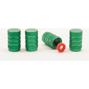 Schrader (auto) ventiel - Groen aluminium grip met afdichting