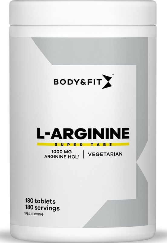 Body & Fit - Arginine Super Tabs - L-Arginine - 180 Capsules - 1000 mg per Tablet