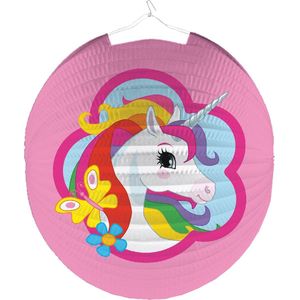 Lampion Eenhoorn regenboog Rond | 25cm