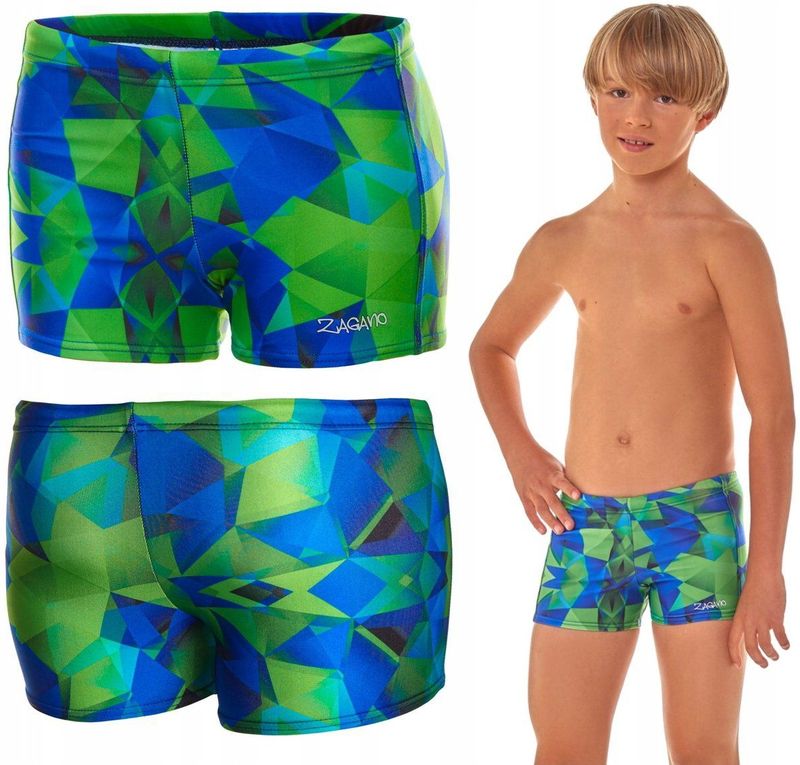 ZAGANO - Zwembroek - Groen-Blauw - Korte Zwembroek Heren - Sport Zwembroek