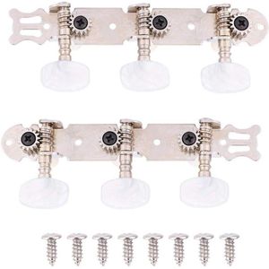 3+3 Acryl Snaar Stemsleutel voor Klassieke Gitaar Stemmechanieken Zilver voor Akoestische Elektrische Gitaren