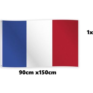 Vlag Frankrijk 90cm x 150cm - Landen Frans national EK WK voetbal hockey sport festival thema feest