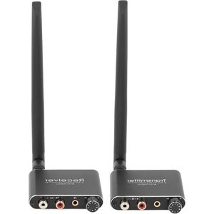 2.4Ghz Draadloze Audiozender en Ontvanger - 164ft Bereik - Lage Latentie - Draadloze Audio-Adapter - 3.5mm Ingang - Type C Opladen - Draadloze Adapter Kit - EU-stekker .
