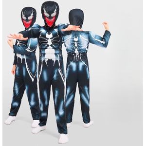 Venom superhelden kostuum, kind, maat 134/140