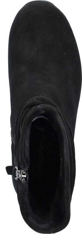 Skechers - Arya - Dames Boot - Zwart - Suède - Air-Cooled Memoryfoam Voetbed