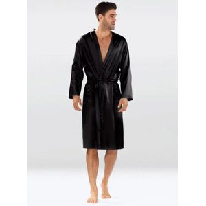 DKaren - Christian - Satijnen Kamerjas - Zwart