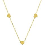 The Jewelry Collection Ketting Hart 1,0 mm 42 - 44 cm - Goud