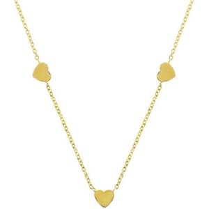 The Jewelry Collection Ketting Hart 1,0 mm 42 - 44 cm - Goud