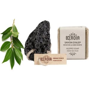 COSMOS biologische lichaam set - puisteen block en Dode zee modder zeep - voet steen - zachte huid 2st