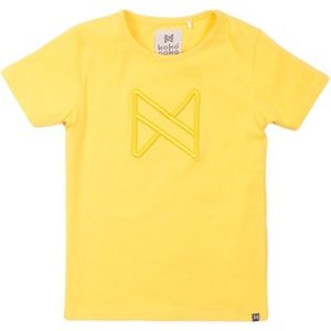 Koko Noko - T-shirt geel met geborduurd logo op de voorkant - Maat 62