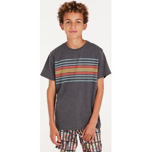 Protest Prtfince Jr – T shirt Jongens – Korte mouwen – Ronde hals – Deep Grey