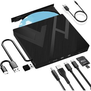 Externe DVD Speler Voor Laptop - CD Brander - Plug & Play