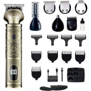 Kemei Tondeuse - KM 1637 - Draadloze Tondeuse - Professionele tondeuse - Haren Millimeteren - Contouren - Haren Scheren - Kapper Tondeuse - Kapper Kwaliteit - Baard Trimmer - Haar Trimmer - Beard and Hair Trimmer
