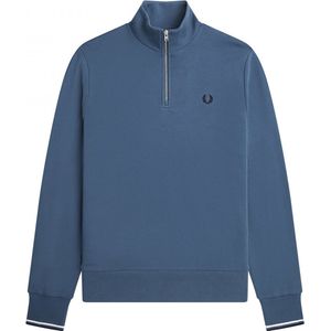 Fred Perry - Half Zip Sweatshirt - Blauwe Sweater-XXL