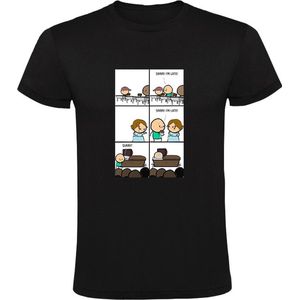 Te laat op eigen begrafenis Heren T-shirt - grappig