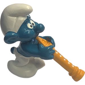 Smurf met grote fluit - Speelfiguurtje - 6 cm - De smurfen