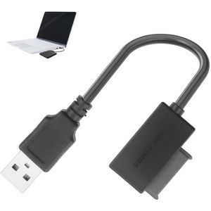 SATA naar USB Adapter - Plug & Play 13-pins Kabel voor Externe HDD, SSD en CD/DVD-ROM Speler