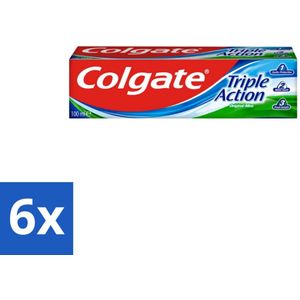 Colgate - Triple Action - Original Mint - Tandpasta - 100ml - Voordeelverpakking - 6 stuks