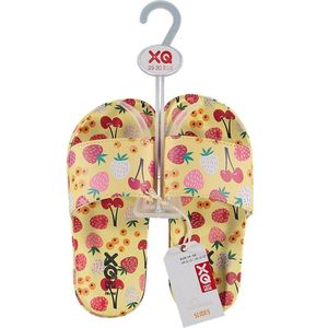 XQ Footwear - Slippers - Fruit - Geel - Multi - Color - Maat 25/26