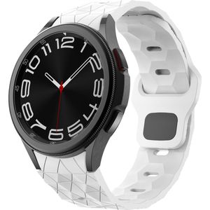 YONO Hexagon Bandje 20mm - Horlogebandje geschikt voor Samsung Galaxy Watch 6/5/4 (40/43/44/47mm Classic & Pro) - Wit
