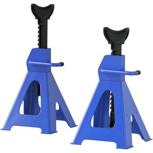 Assteunen - Blauw - Hoogteverstelbaar - Set van 2 - Tot 3000 kg