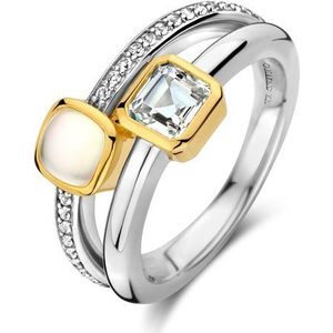 TI SENTO Dames Ring - 925 zilver - Parelmoer - Maat 19.00 mm / maat 60 - 12326MW