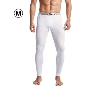 Nivard Thermo - Thermokleding - Thermobroek - Voor Heren - Beenverwarmers - Fleece - Broek - Wit - Maat S