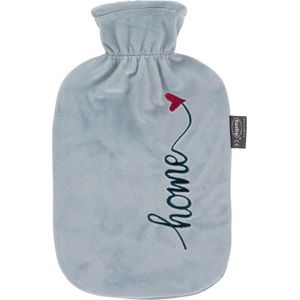 Fashy - Blauw Grijze Warmwaterkruik met Tektst Home