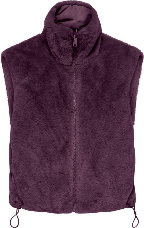 Only - Onldana Faux Fur - Gilet - Mauve Wine - Dames