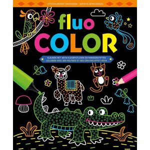 Deltas Kleurboek Fluo Color Junior 30,4 X 25,1 Cm Papier Zwart