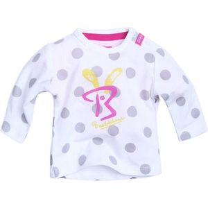 Beebielove Babykleding Meisjes Gestipte Tshirt (Wit) - 68