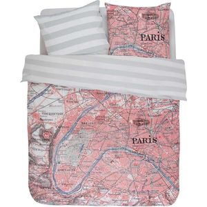Covers & Co Paris CityMap - Dekbedovertrek -  Lits-jumeaux - 240x200/220 cm + 2 kussenslopen 60x70 cm - Multi kleur